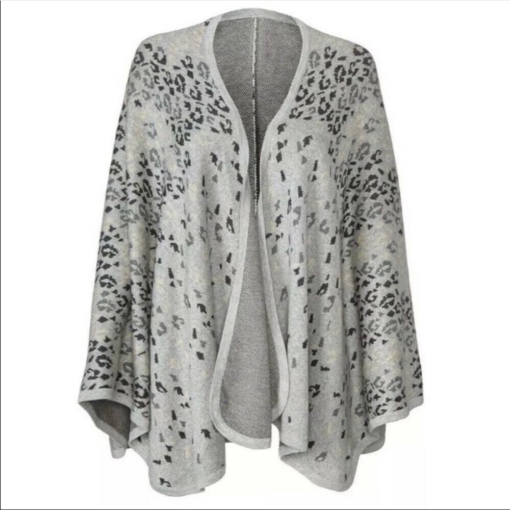 Cabi Gigi Cape Leopard Open Front Cozy Poncho Size OS